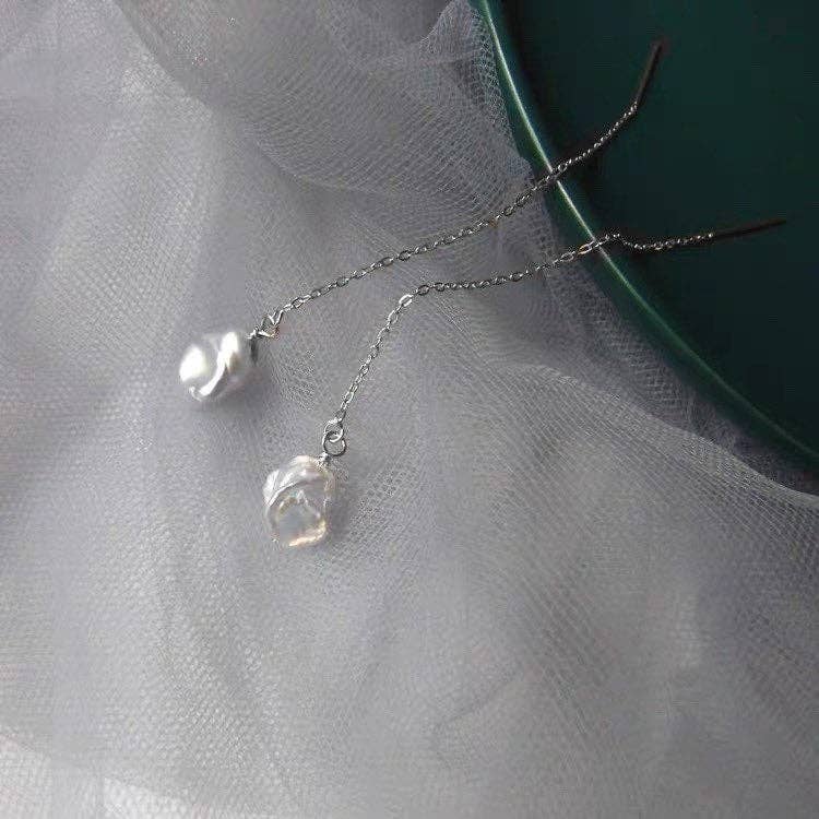 Freshwater Pearl Threader Earrings