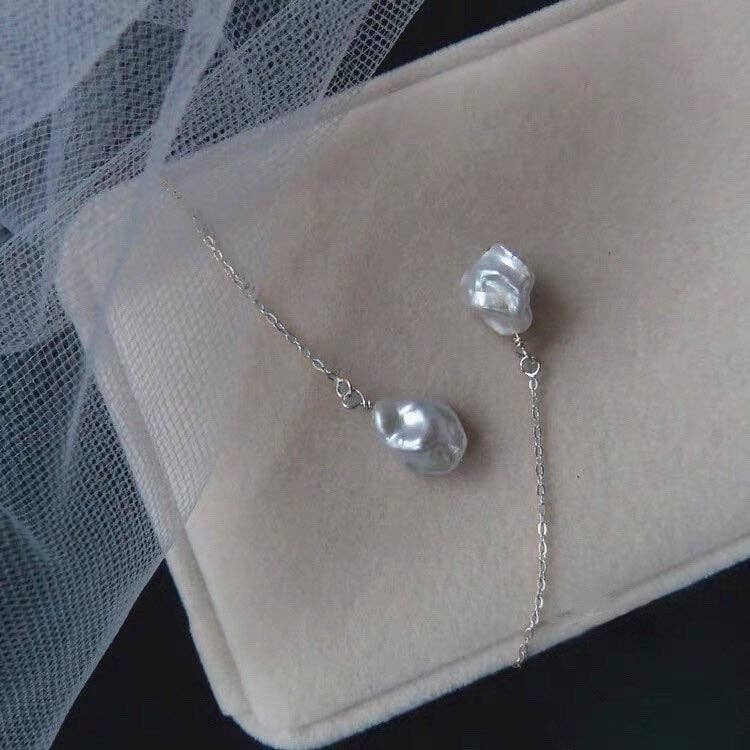 Freshwater Pearl Threader Earrings