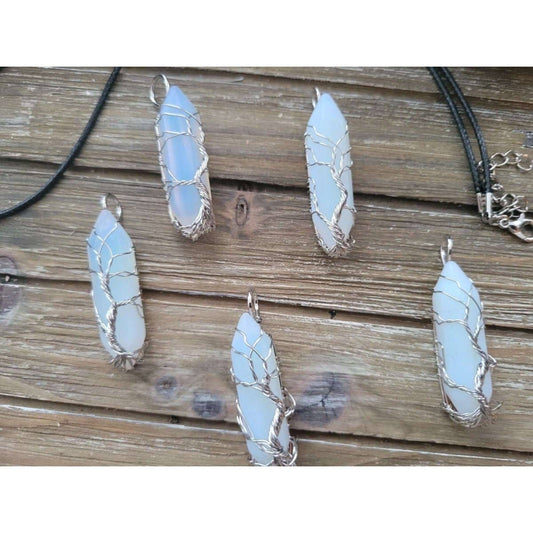 Natural Opalite Crystal Pendant