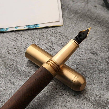 Handmade Wood & Brass Fountain Pen