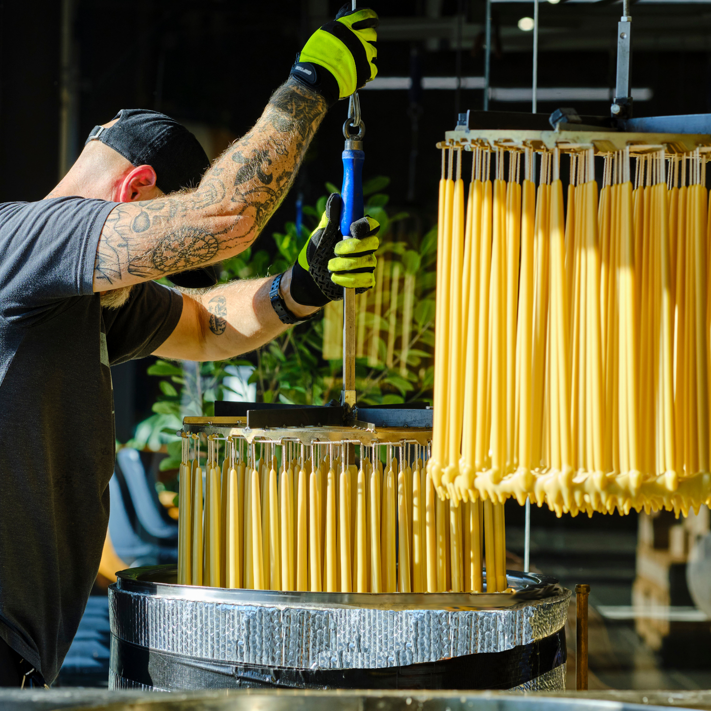 Hand-Dipped 100% Pure Beeswax Taper Candles