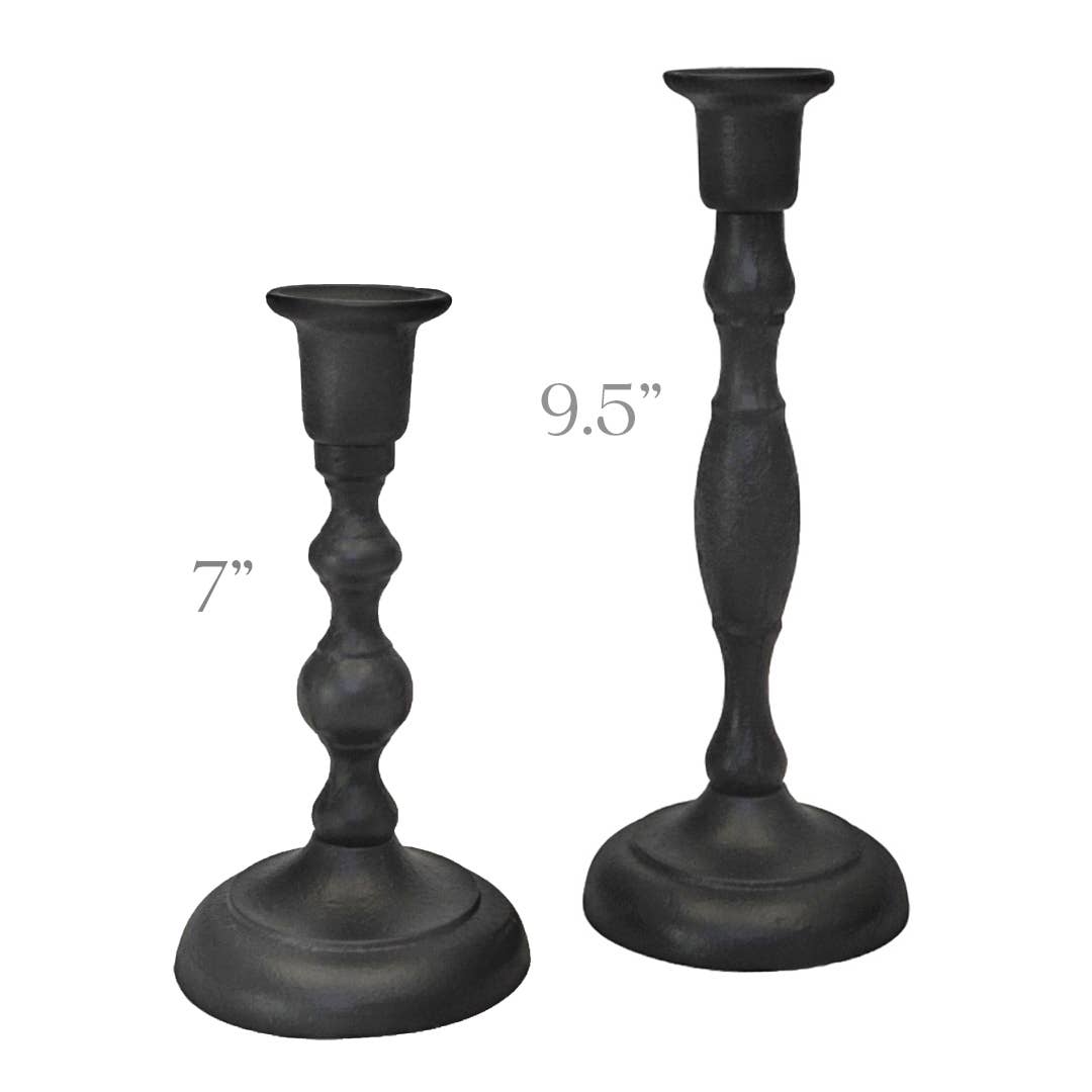 Cast Iron Taper Candle Holders