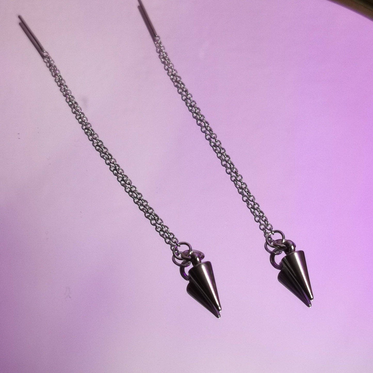 Minimalist Spike Threader Earrings