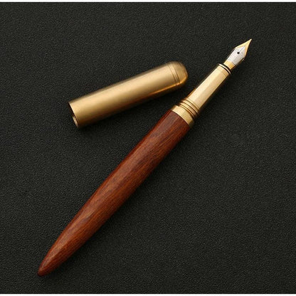 Handmade Wood & Brass Fountain Pen