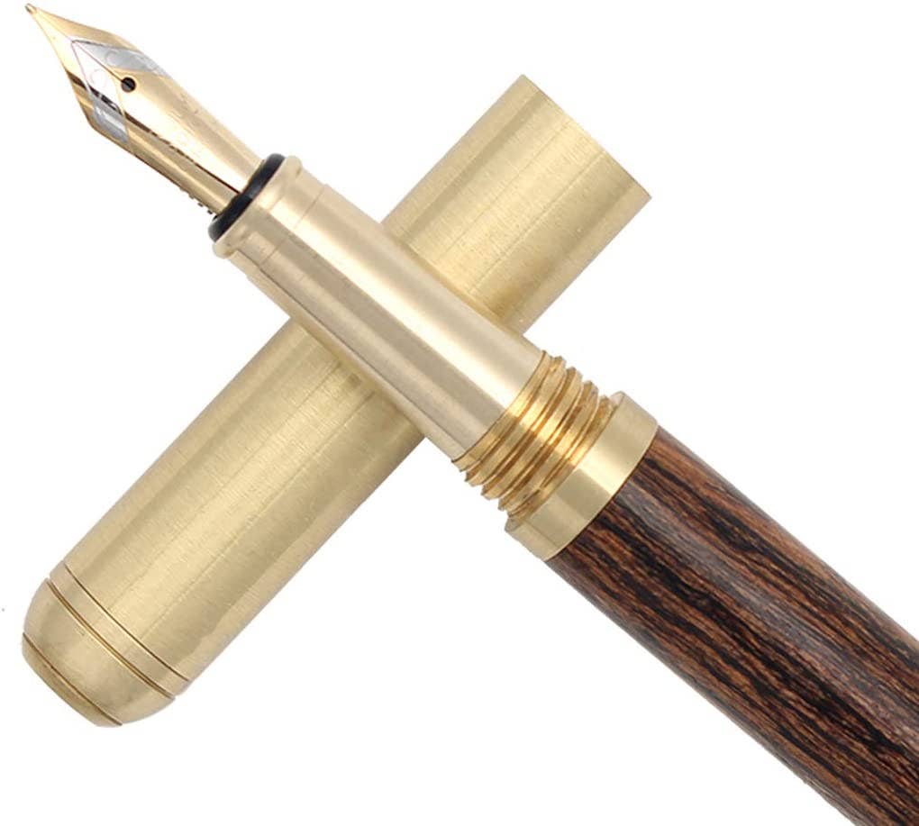 Handmade Wood & Brass Fountain Pen