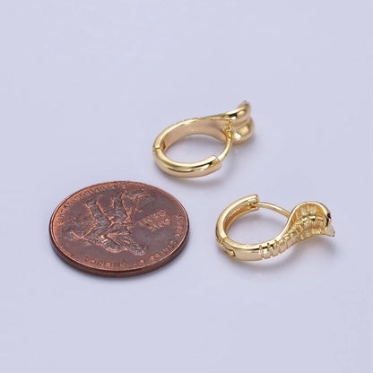 Tiny Cobra Huggie Earrings