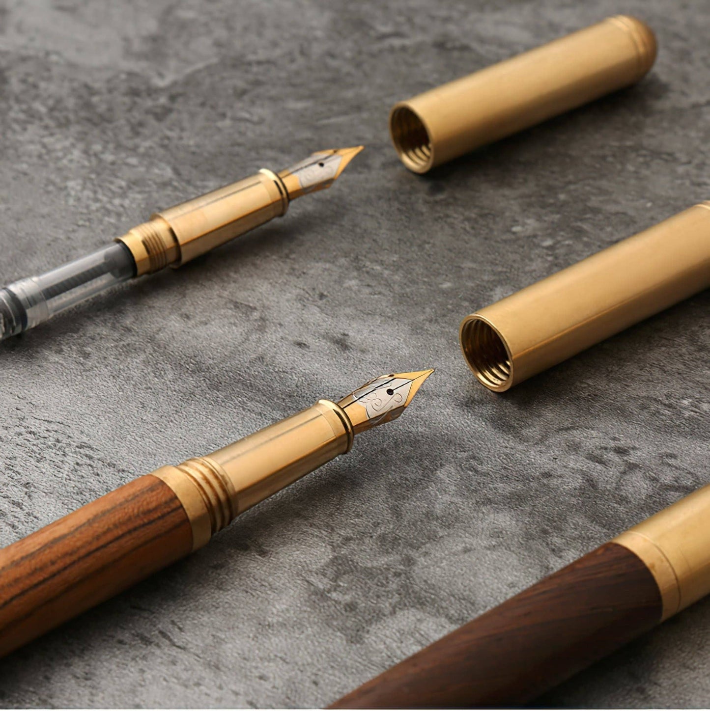 Handmade Wood & Brass Fountain Pen