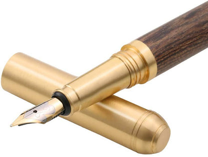 Handmade Wood & Brass Fountain Pen