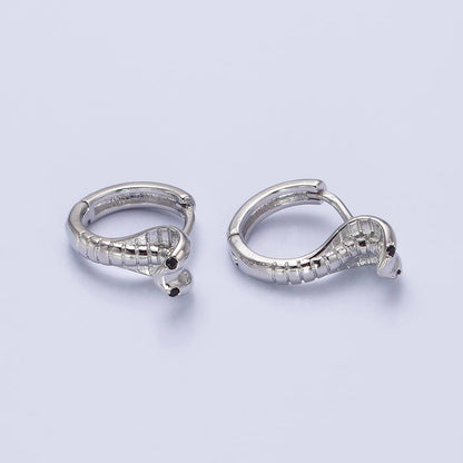Tiny Cobra Huggie Earrings