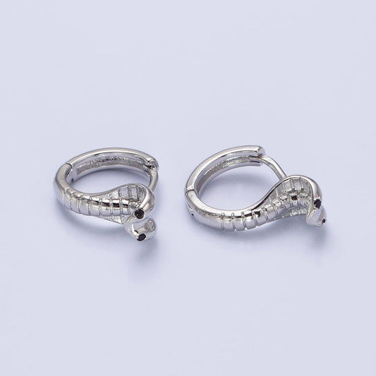 Tiny Cobra Huggie Earrings