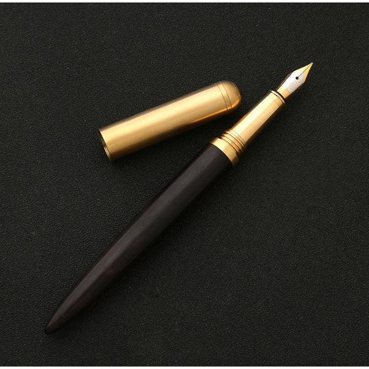 Handmade Wood & Brass Fountain Pen