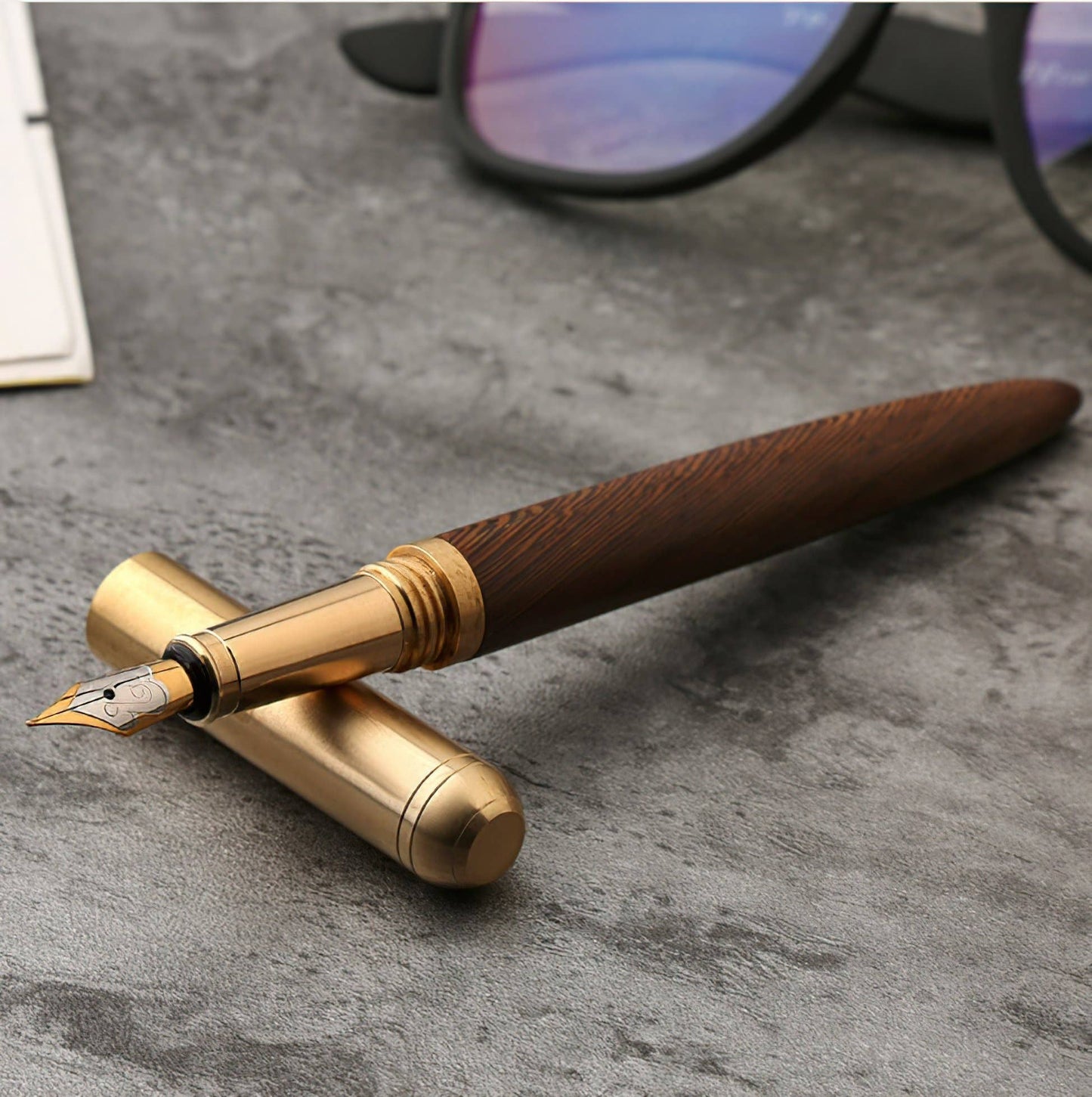 Handmade Wood & Brass Fountain Pen